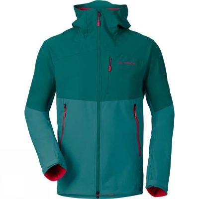 Sudadera Con Capucha Vaude Roccia Softshell Hombre - Turquesa - Chile EXR806172